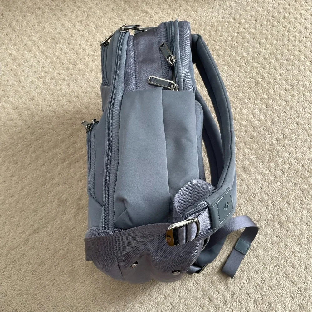 Samsonite Nuroad Convertible Hybrid Backpack Gun Metal Multi Pockets Travel